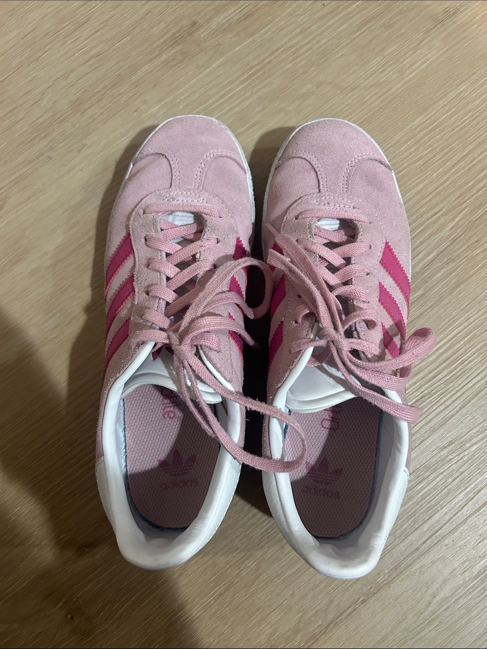 Adidas Pink Suede Gazelle Sneakers View 2
